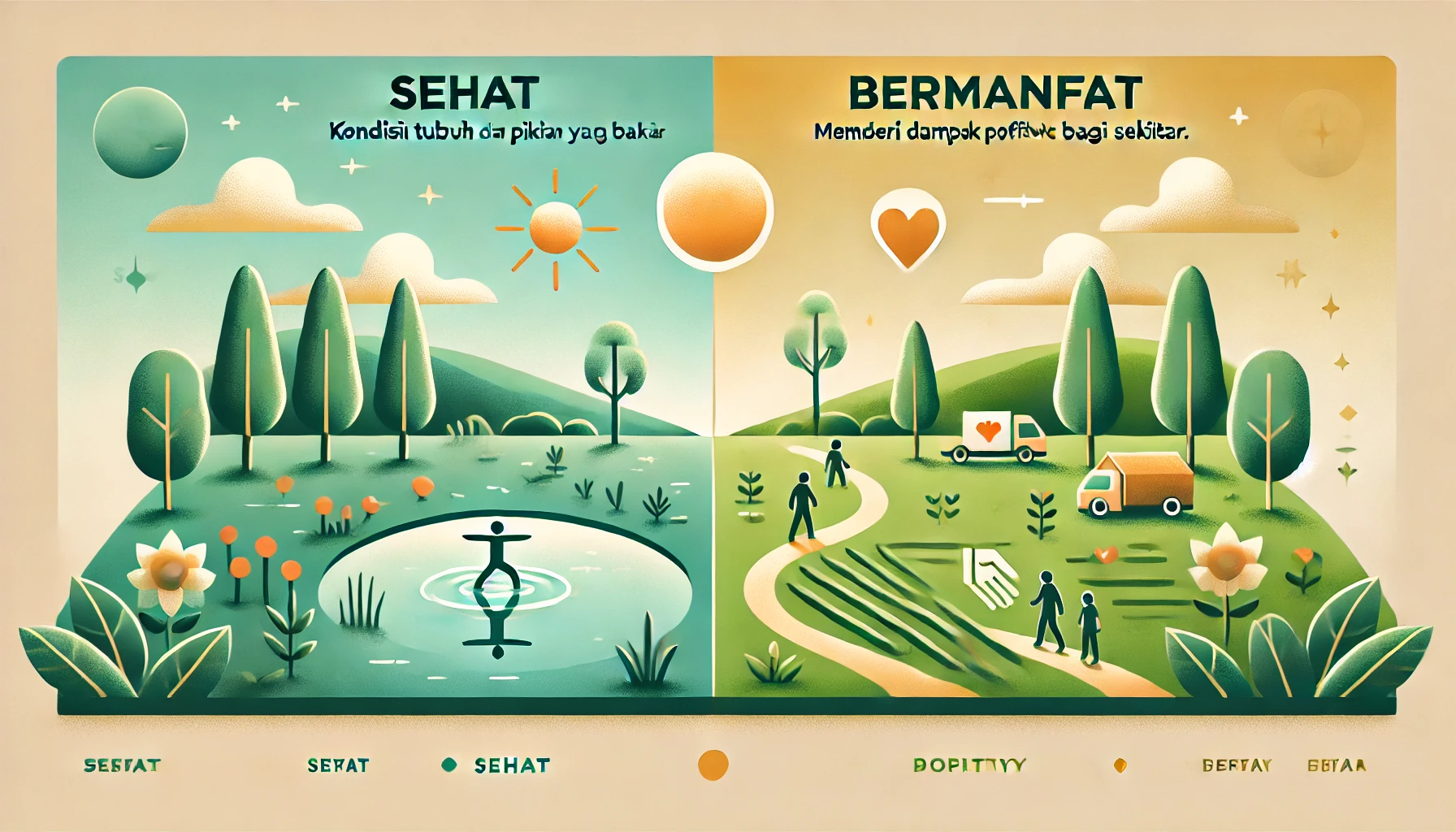 Apa Maksud Kata Sehat dan Bermanfaat dalam Poster