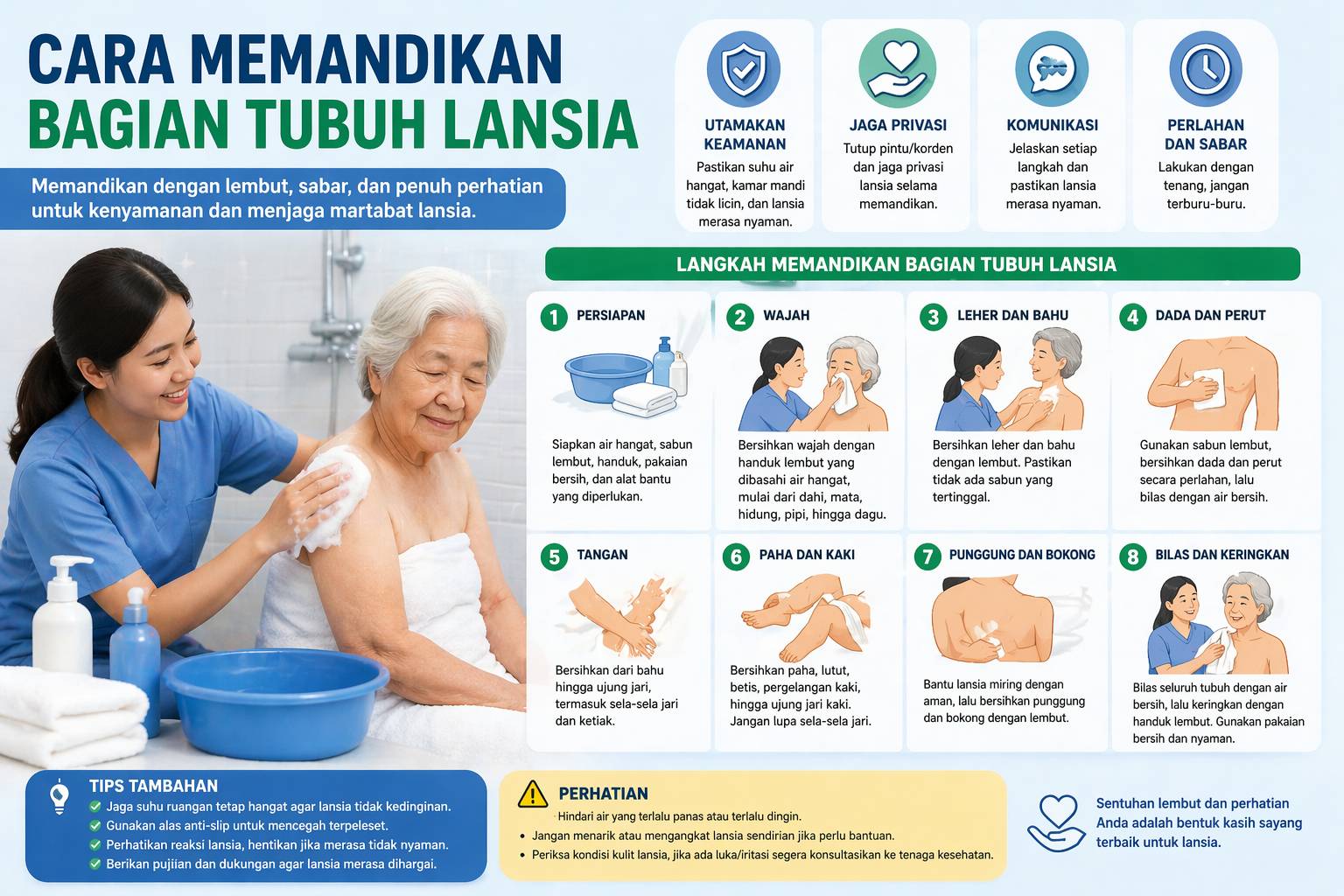 Cara Memandikan Lansia Benar