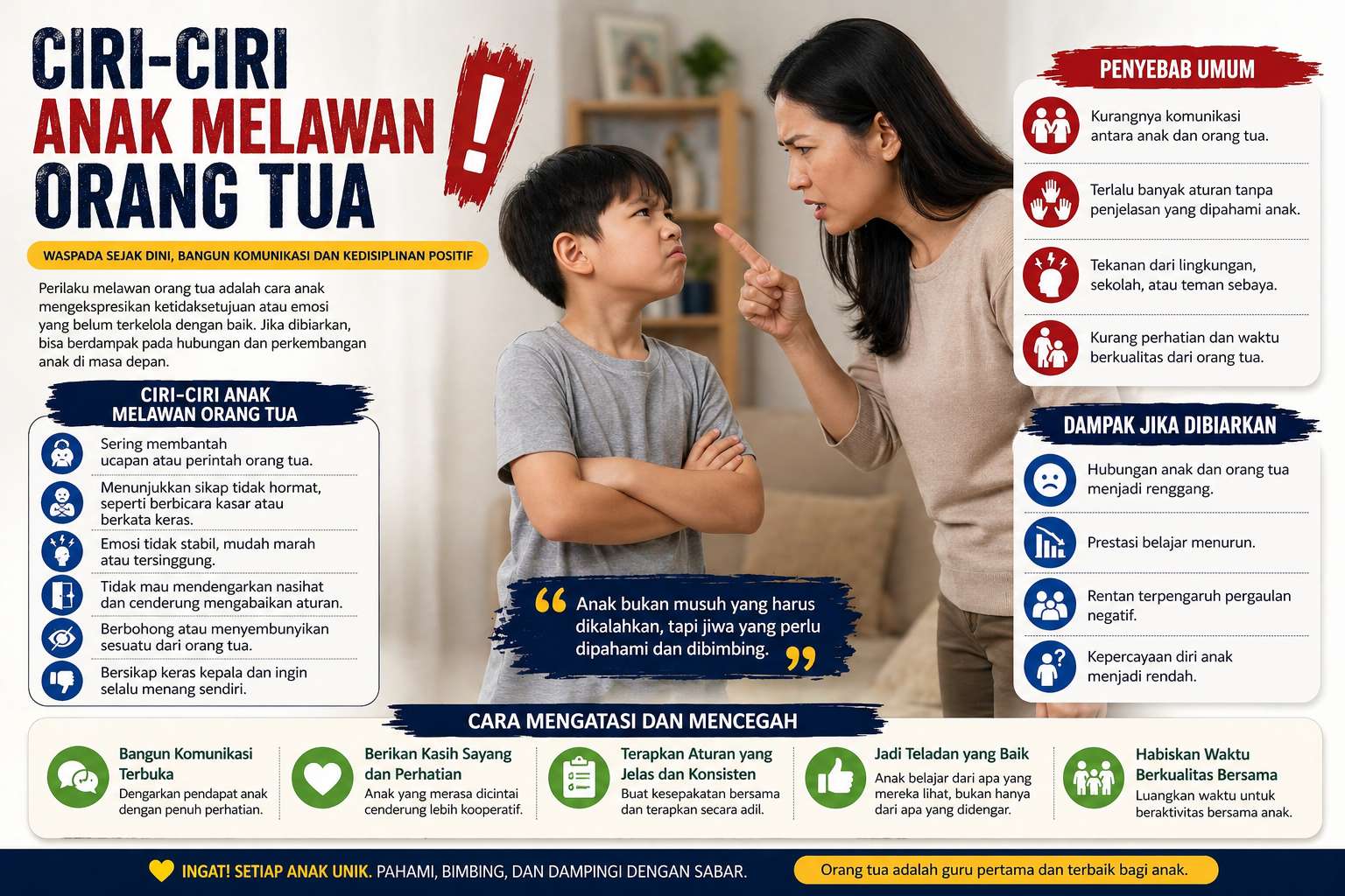 Ciri Ciri Anak Melawan Orang Tua