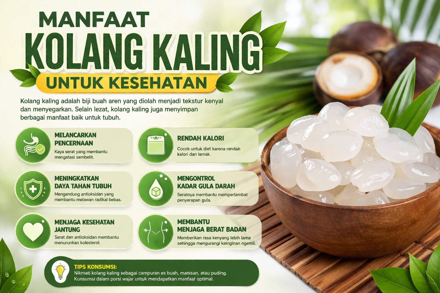 Manfaat Kolang Kaling Sehat