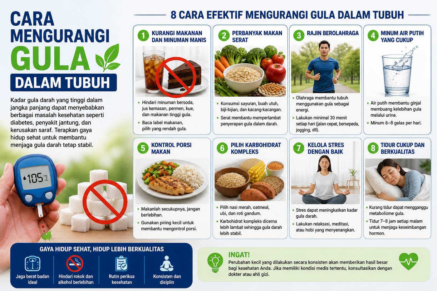 Cara Mengurangi Gula Dalam Tubuh