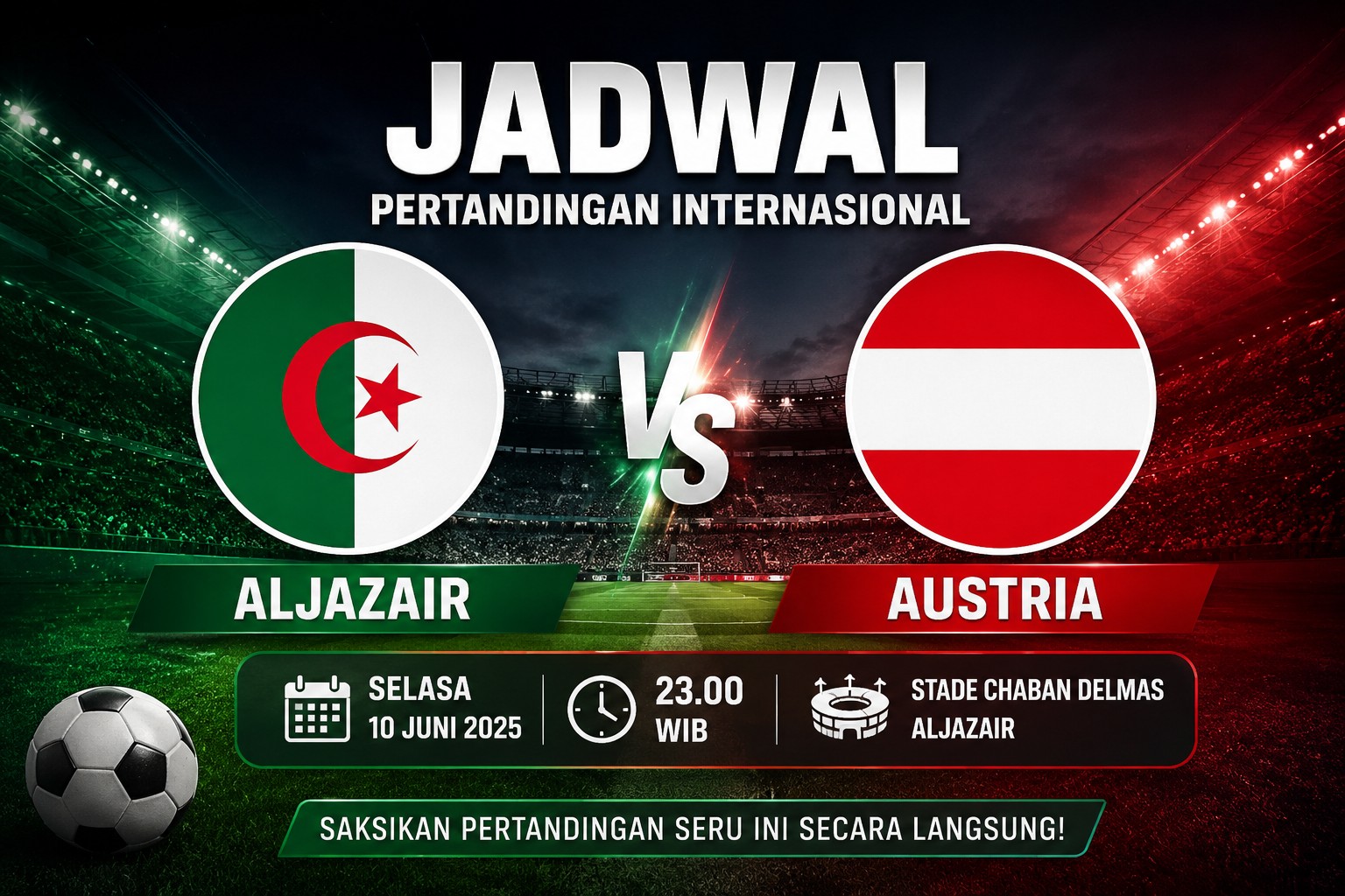 Jadwal Aljazair Vs Austria