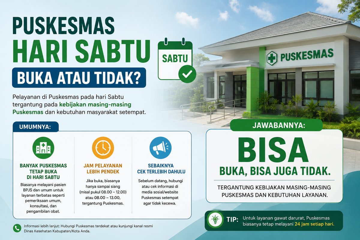 Puskesmas Hari Sabtu Buka