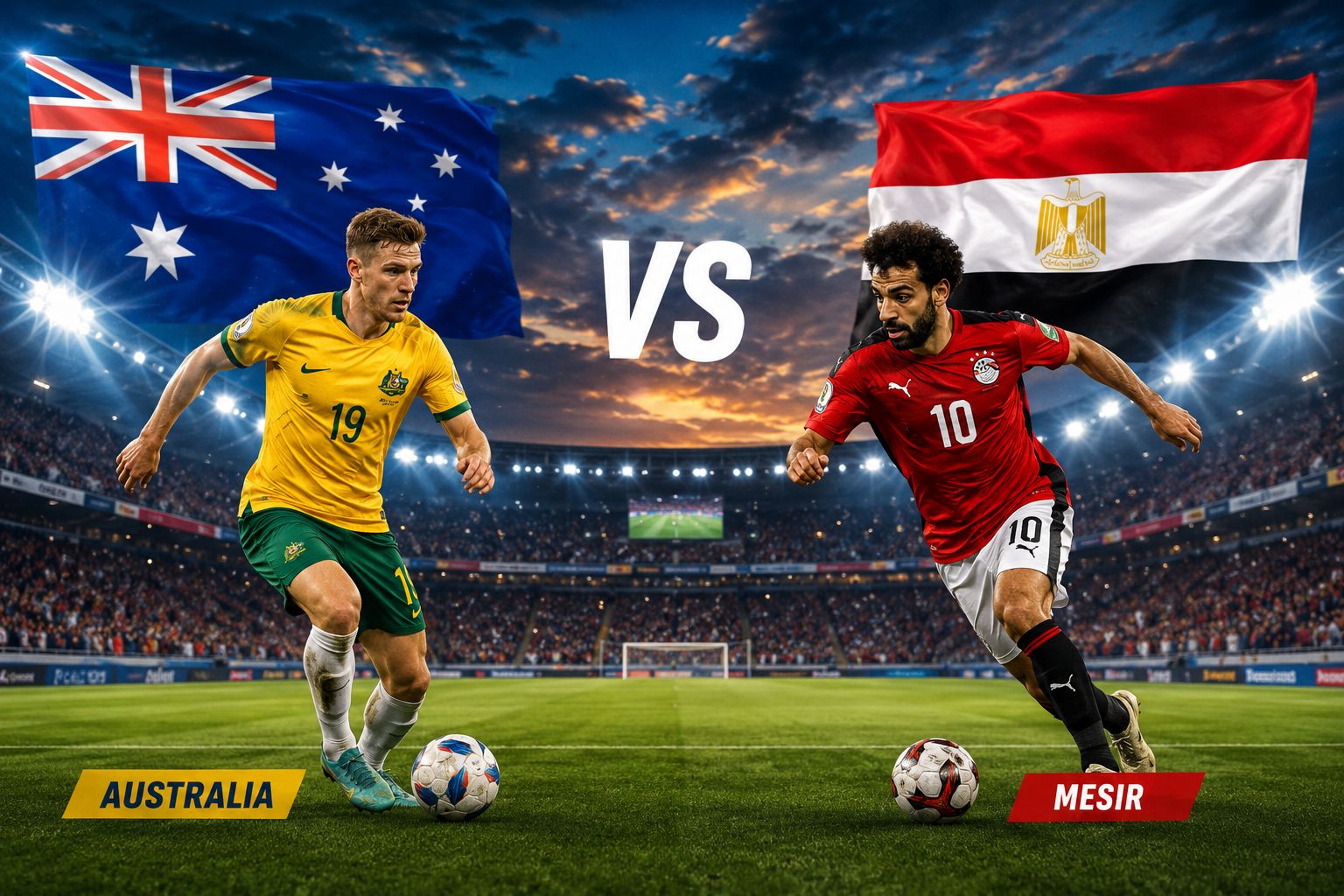 Pertandingan Australia vs Mesir