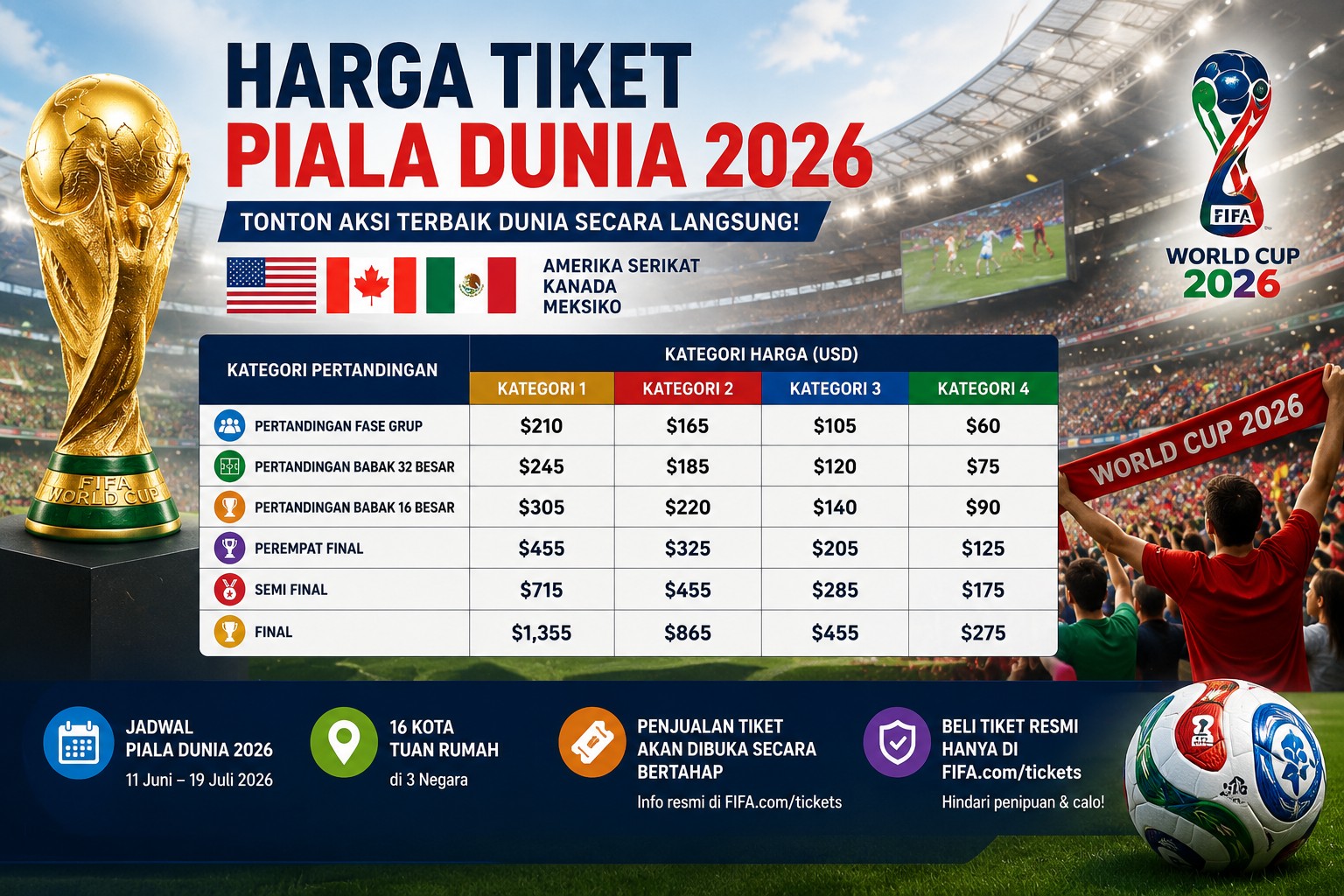 Harga Tiket Piala Dunia