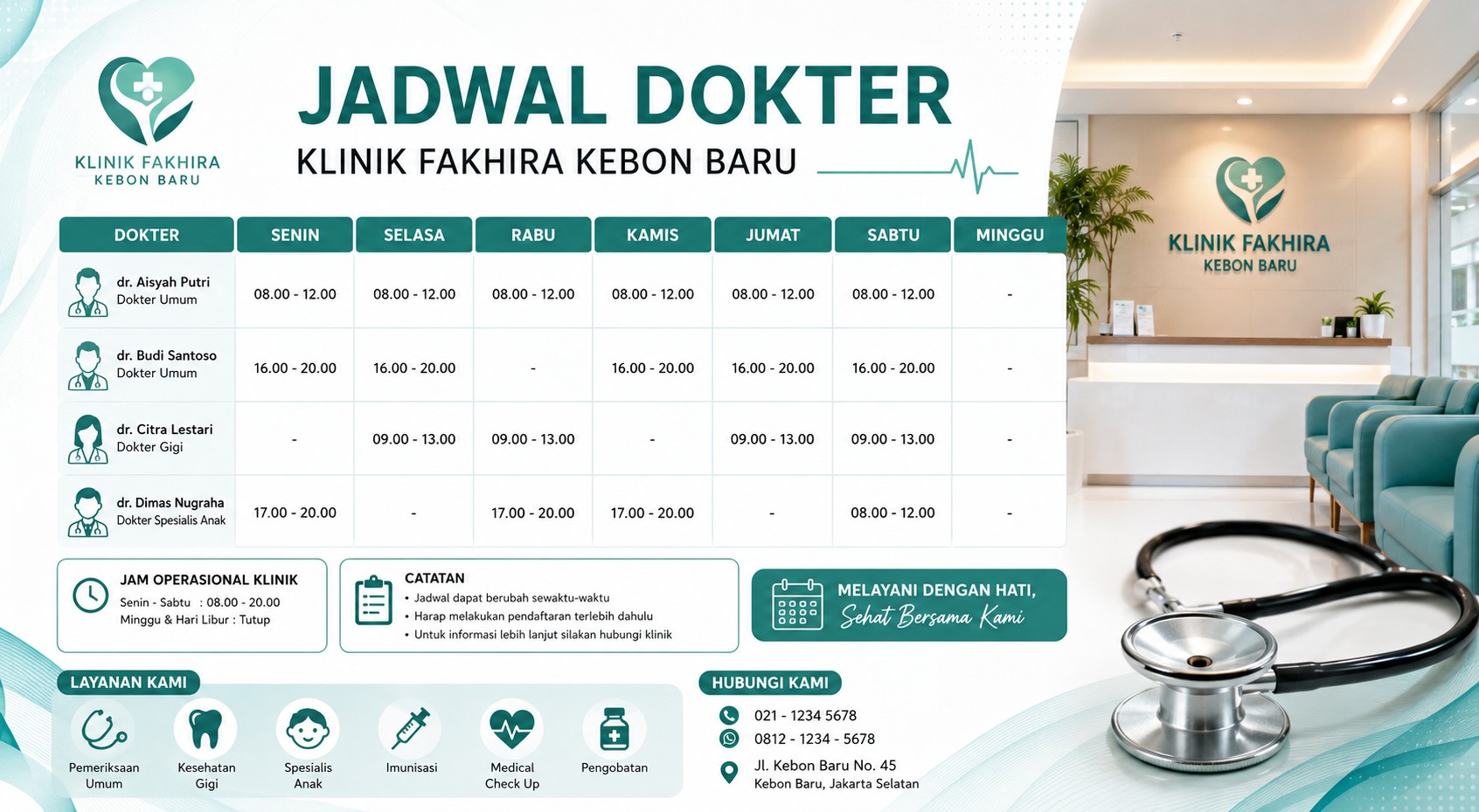 Jadwal Dokter Klinik Fakhira