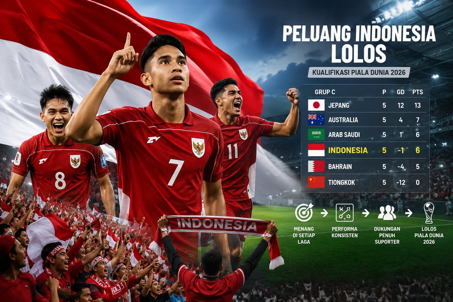 Peluang Indonesia Lolos