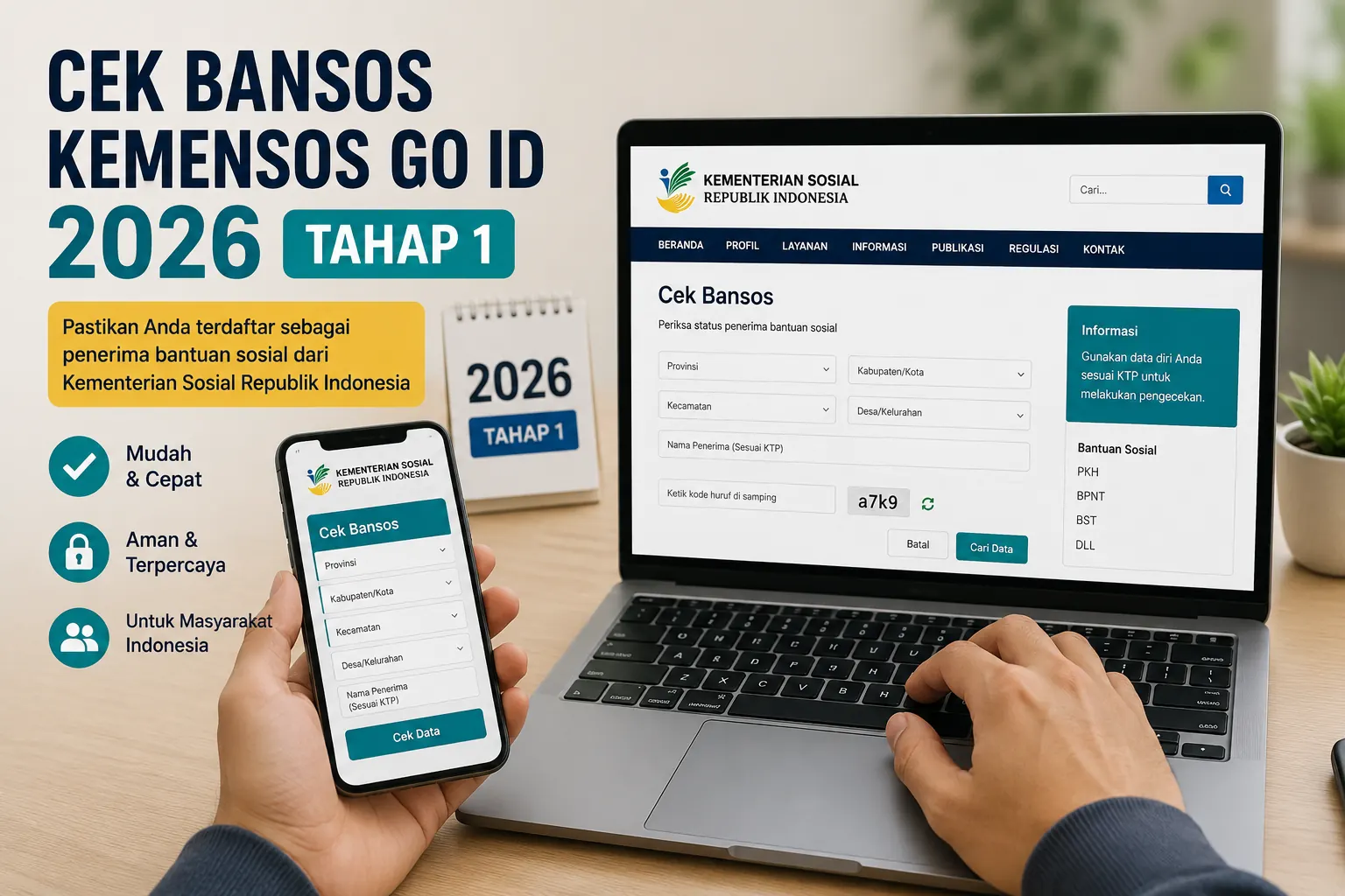 Cek Bansos Kemensos Go