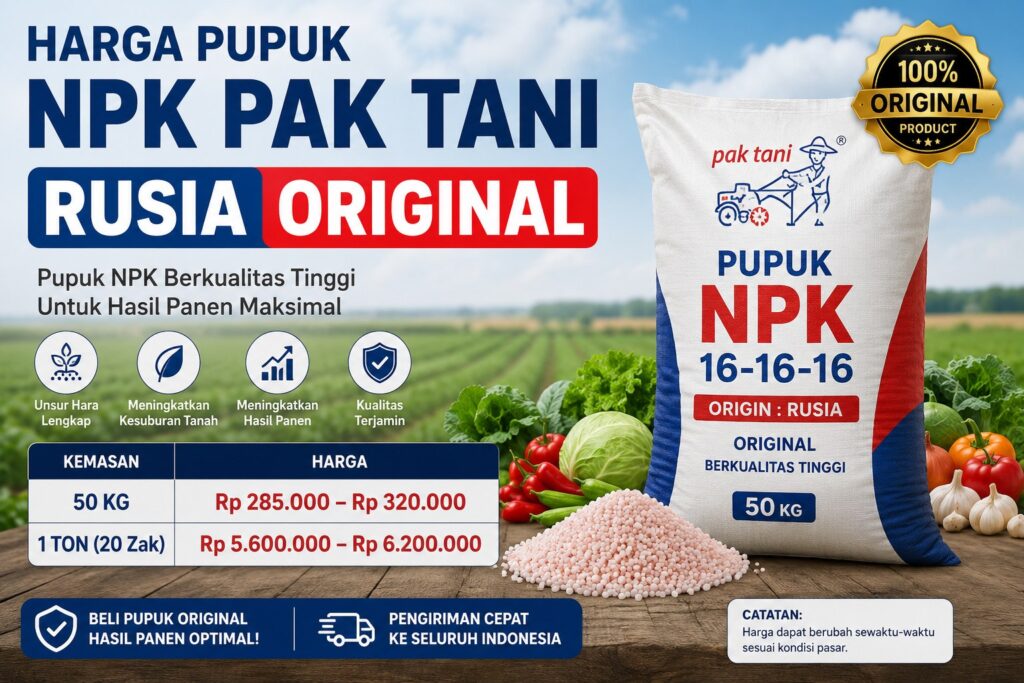 Harga Pupuk NPK Pak Tani