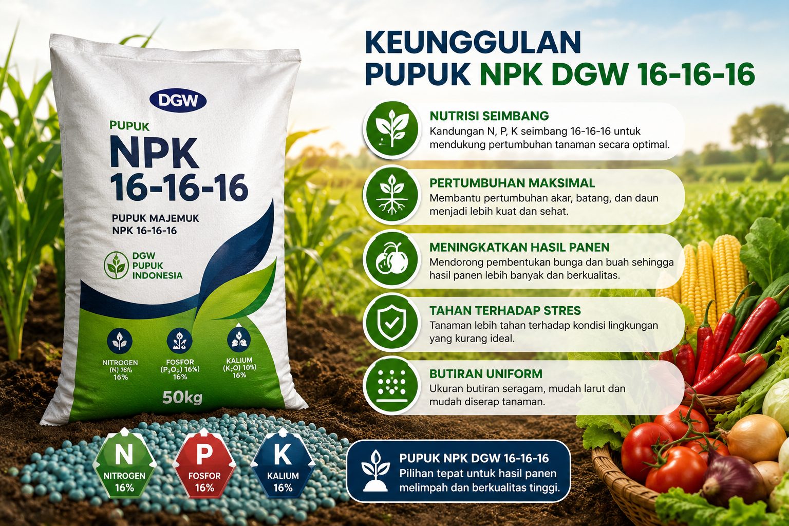 Keunggulan Pupuk NPK DGW