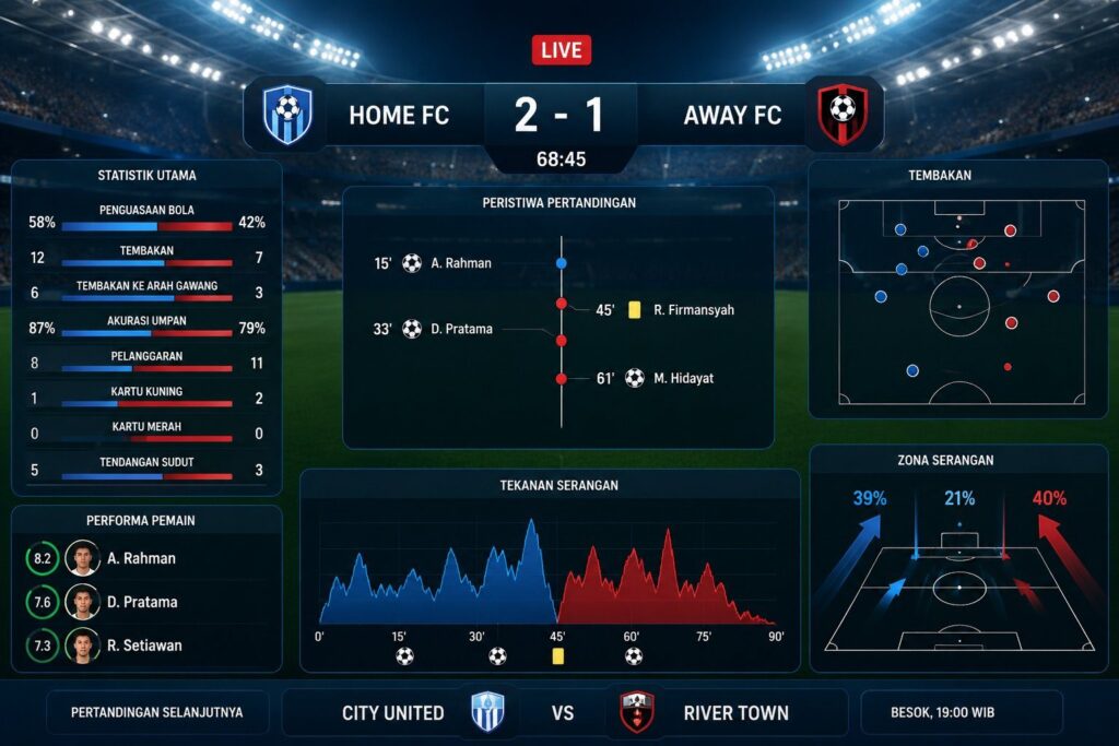 Statistik Pertandingan Secara Langsung