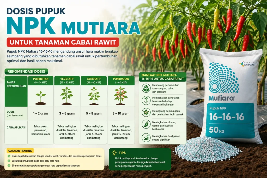 Dosis Pupuk NPK Mutiara