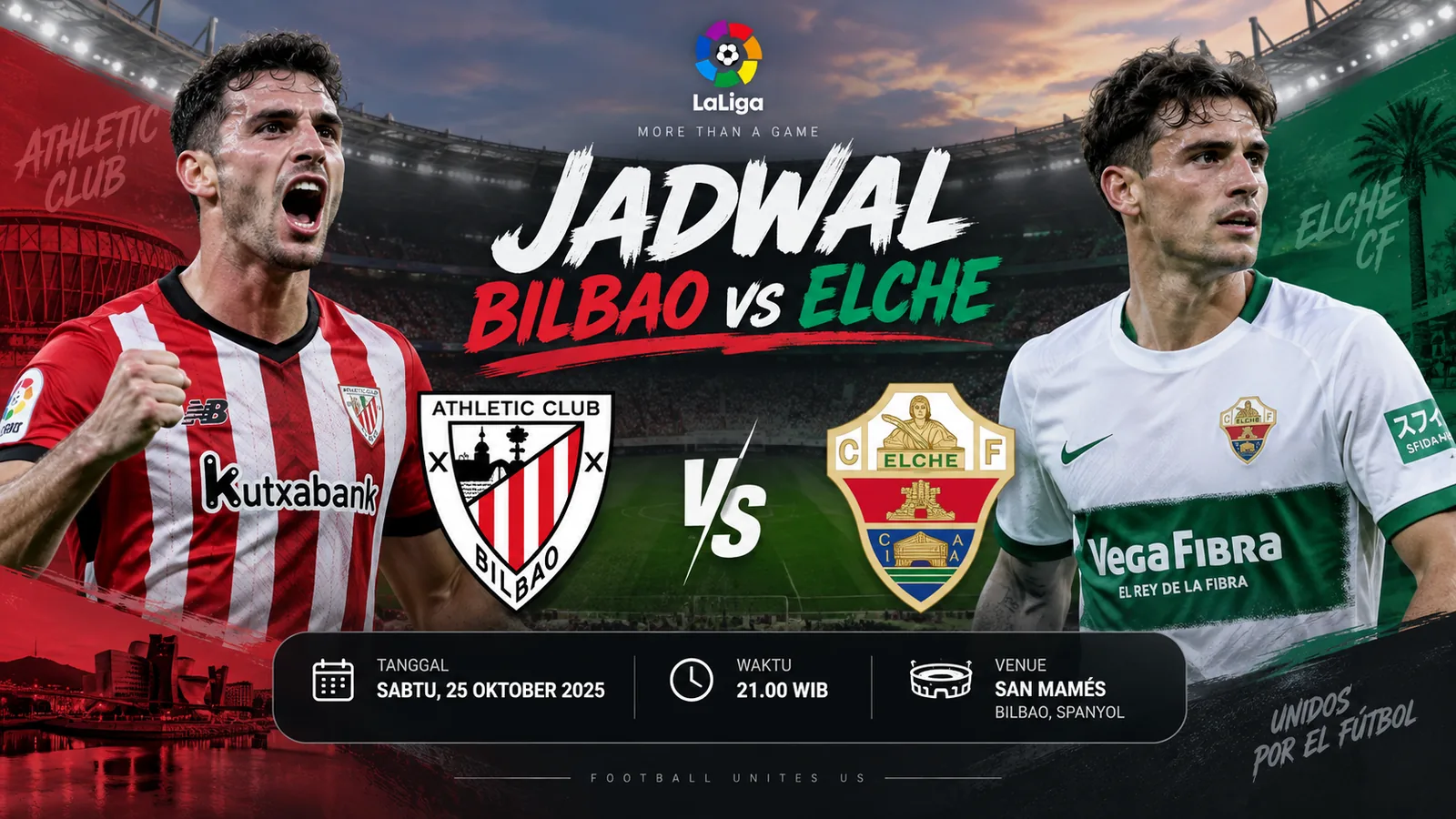 Jadwal Bilbao vs Elche