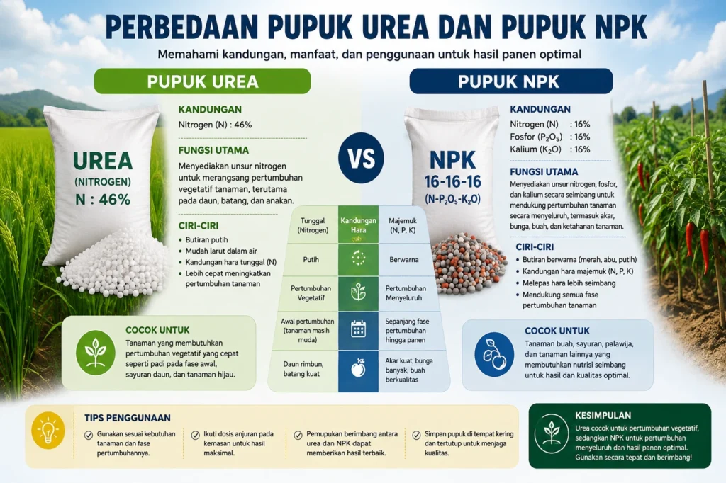Perbedaan Pupuk Urea