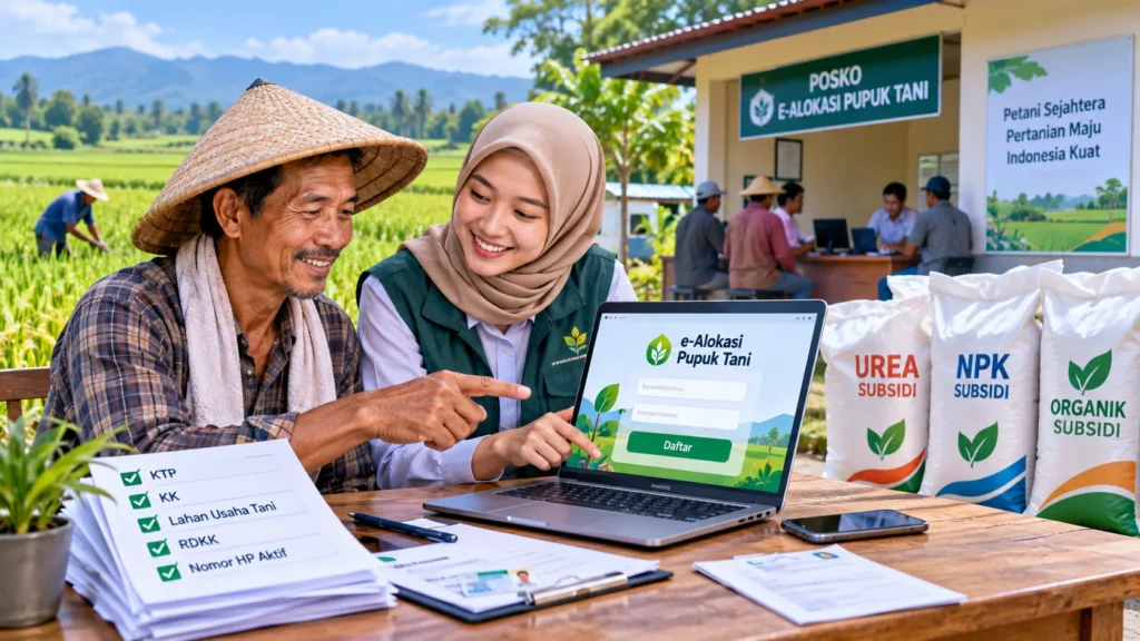 Syarat dan Cara Terdaftar E-Alokasi Pupuk Tani