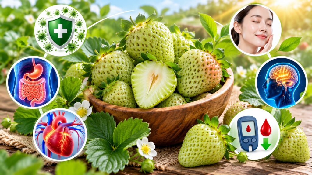 Manfaat Buah Strawberry Hijau