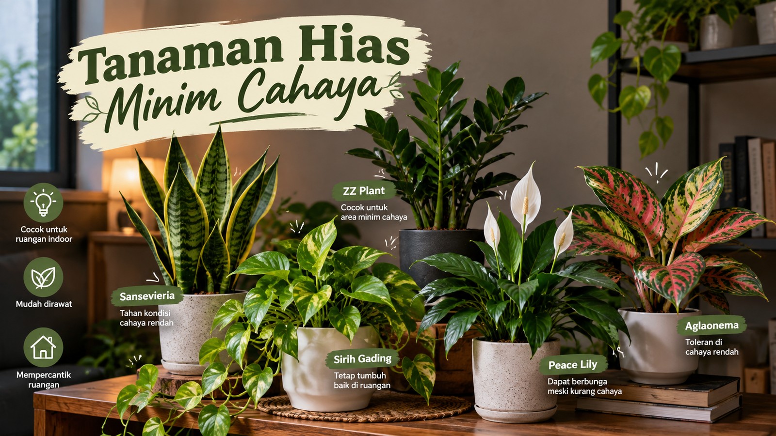 Tanaman Hias Minim Cahaya